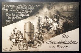 Rar: 1914  AK Kriegsindustrie, Die Heinzelmännchen von Essen