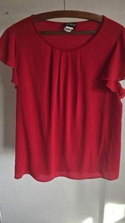 Crêpe-Shirt - Rot von amy