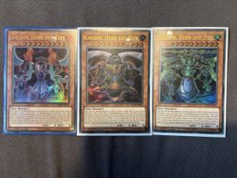 Yu-Gi-Oh Karten Lazion, Kamion, Sadion Herr der Zeit