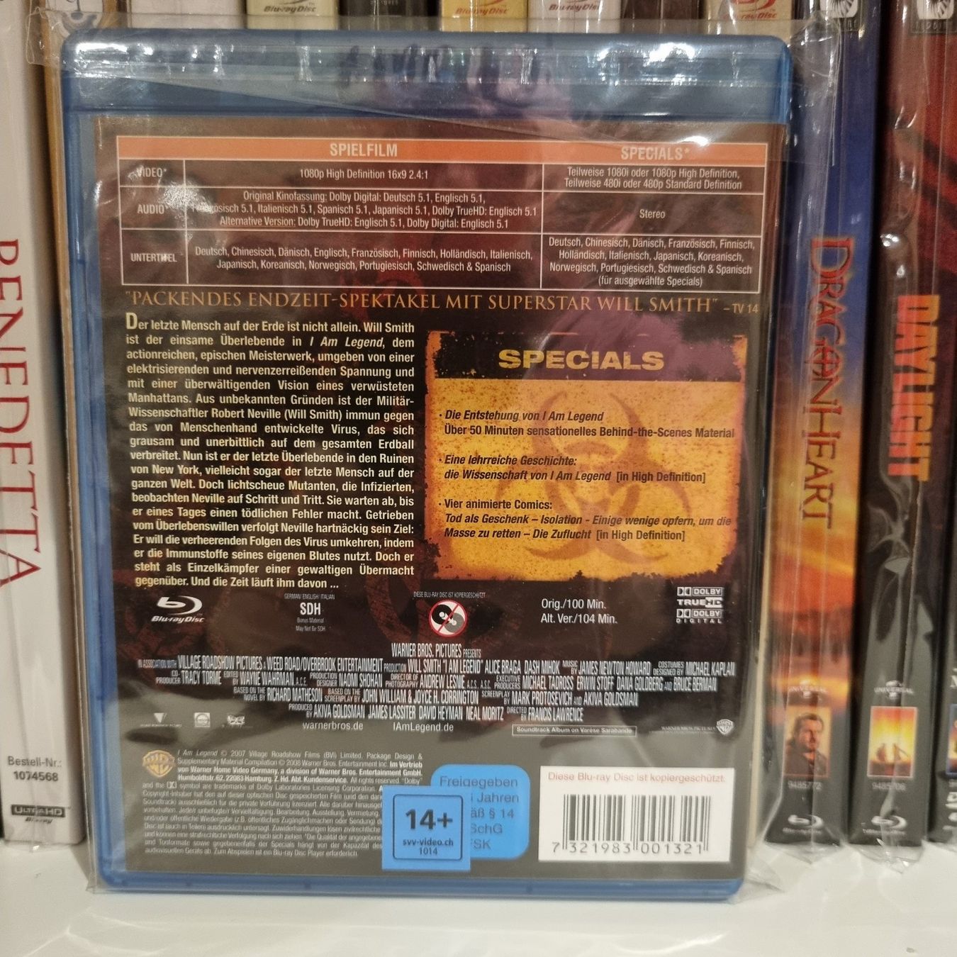 Alle DVDs: I Am Legend [Blu-ray] – Gebraucht aus Bremgarten AG von Mediensammler24 1