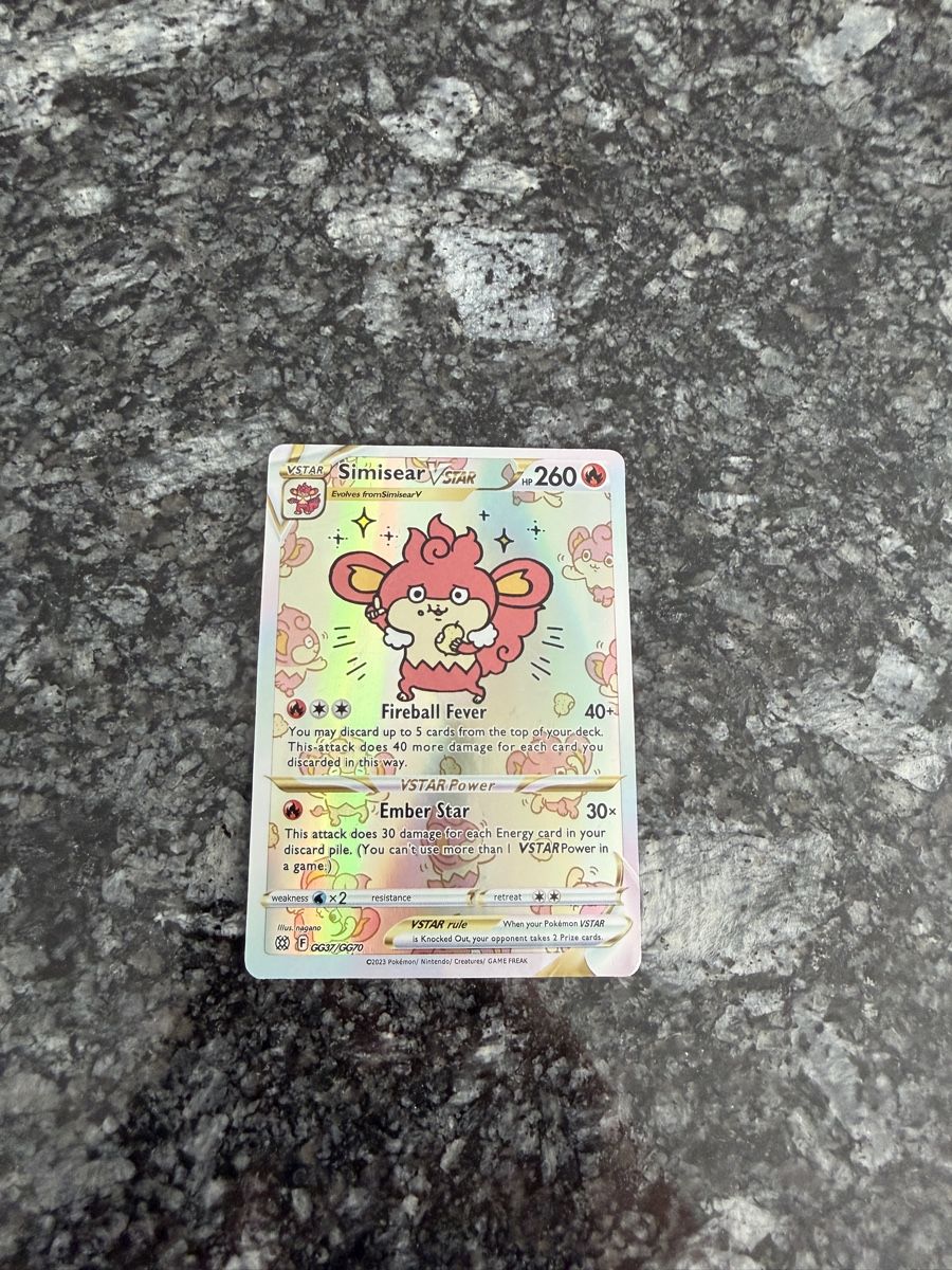 Pokémon Carte collezionabili: Pokémon Simisear VSTAR GG37/GG70 – Usato da Liestal venduto da arl_6tv7