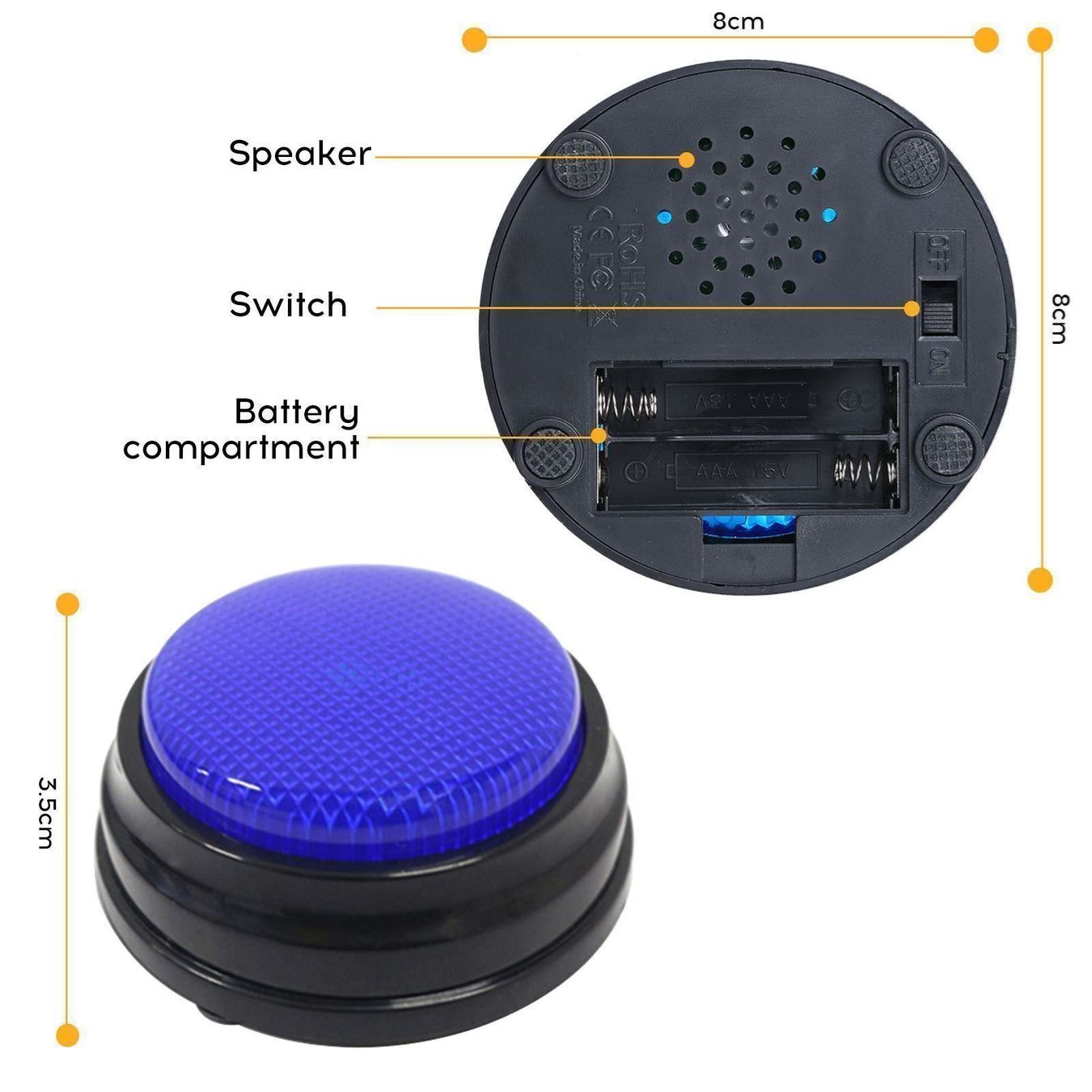 Nourriture: 4PCS Aufnahmegerät Answer Buzzers – Neuf (Voir description) à Thun par keller001 5