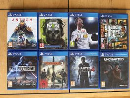 PS4 Spielesammlung 8 Stck
