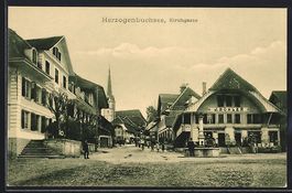 Herzogenbuchsee, Kirchgasse mit Geschäf
