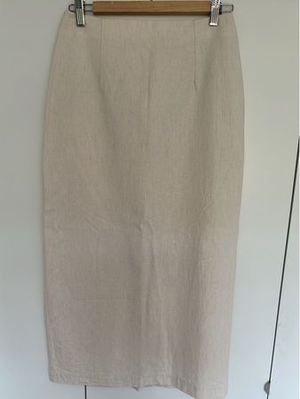 Rock by Aylin Koenig beige Leinen Grösse M neuwertig