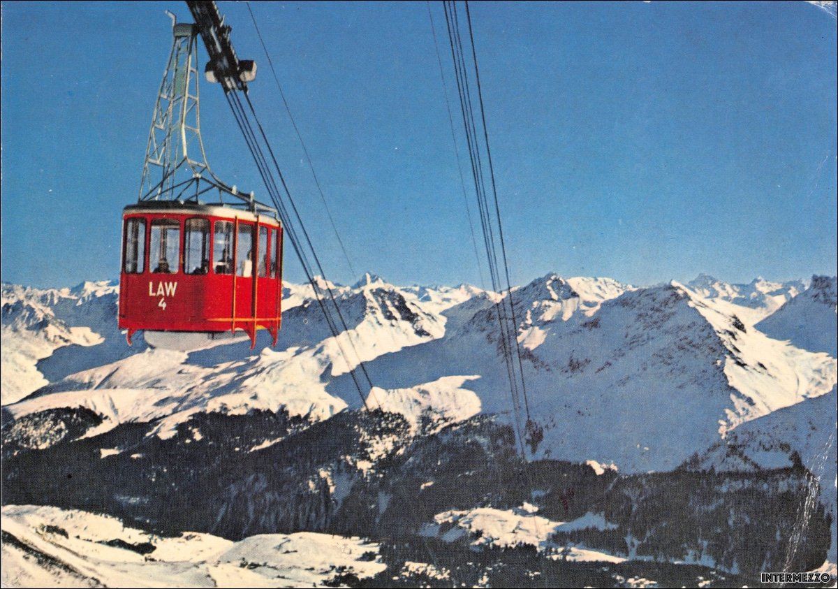 Cartes postales: Arosa GR // Seilbahn Arosa - Weisshorn // Winter – D'occasion à Basel par intermezzo12