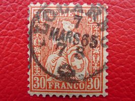 1865: Nr.33, sehr schönes Stück: LOCARNO: 7.3.1865, 60.-+