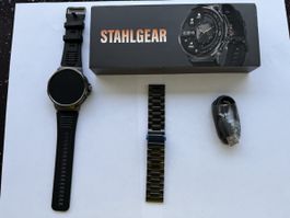 STAHLGEAR Zeus Smartwatch mit Metallarmband guter Zustand