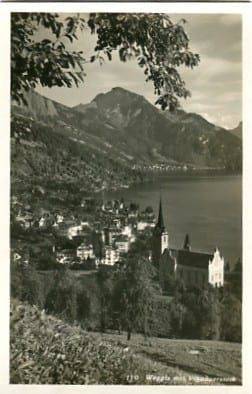 Cartoline postali: Weggis mit Vitznauerstock – Usato da Ottikon b.Kemptth. venduto da Neptun1974