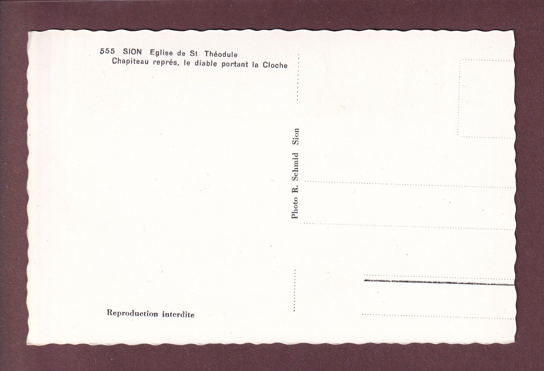 Ansichtskarten: SION - Eglise St. Théodule - Chapiteau – Gebraucht aus Pully von nicecards 1