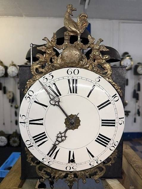 Orologi: 3 GLOCKEN COQ- COMTOISE MIT WECKER UND BART 3 GEWICHTE – Usato da schaffhausen venduto da eibam