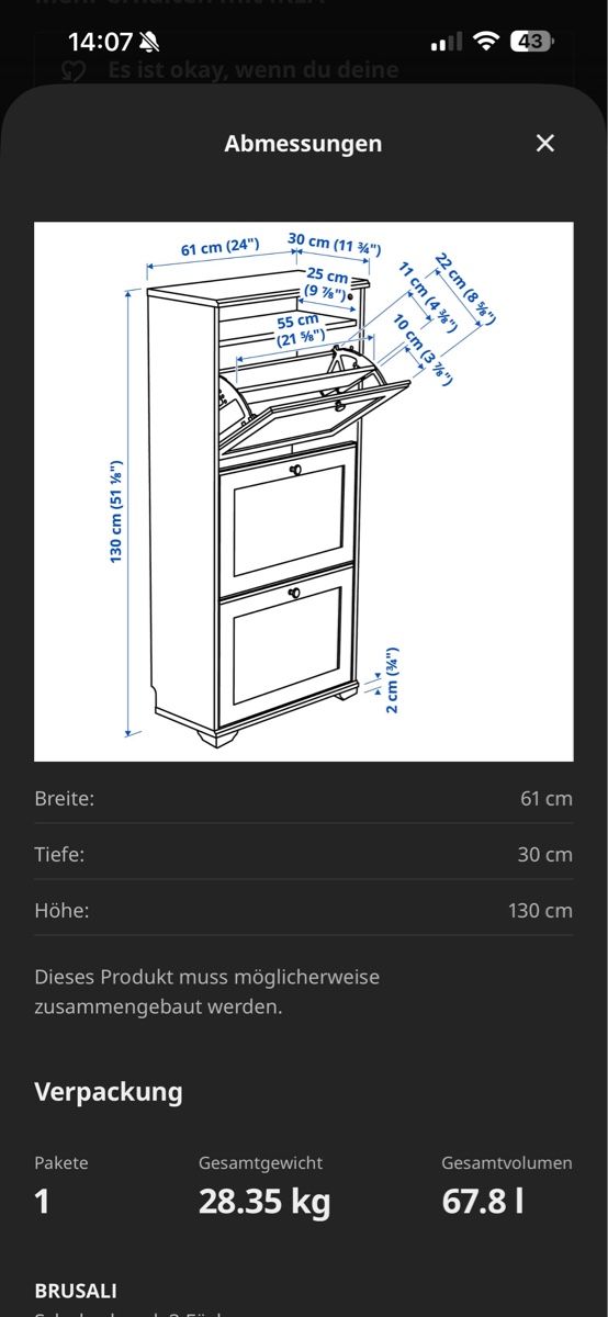 Armoires: Schuhschrank BRUSALI IKEA – Neuf (Voir description) à Zürich par lionsk 4