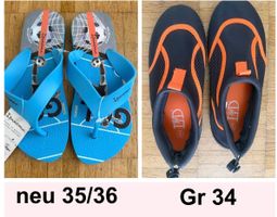neue Ipanema Flip Flops Gr 35/36 und L&D Badeschuhe Gr 34