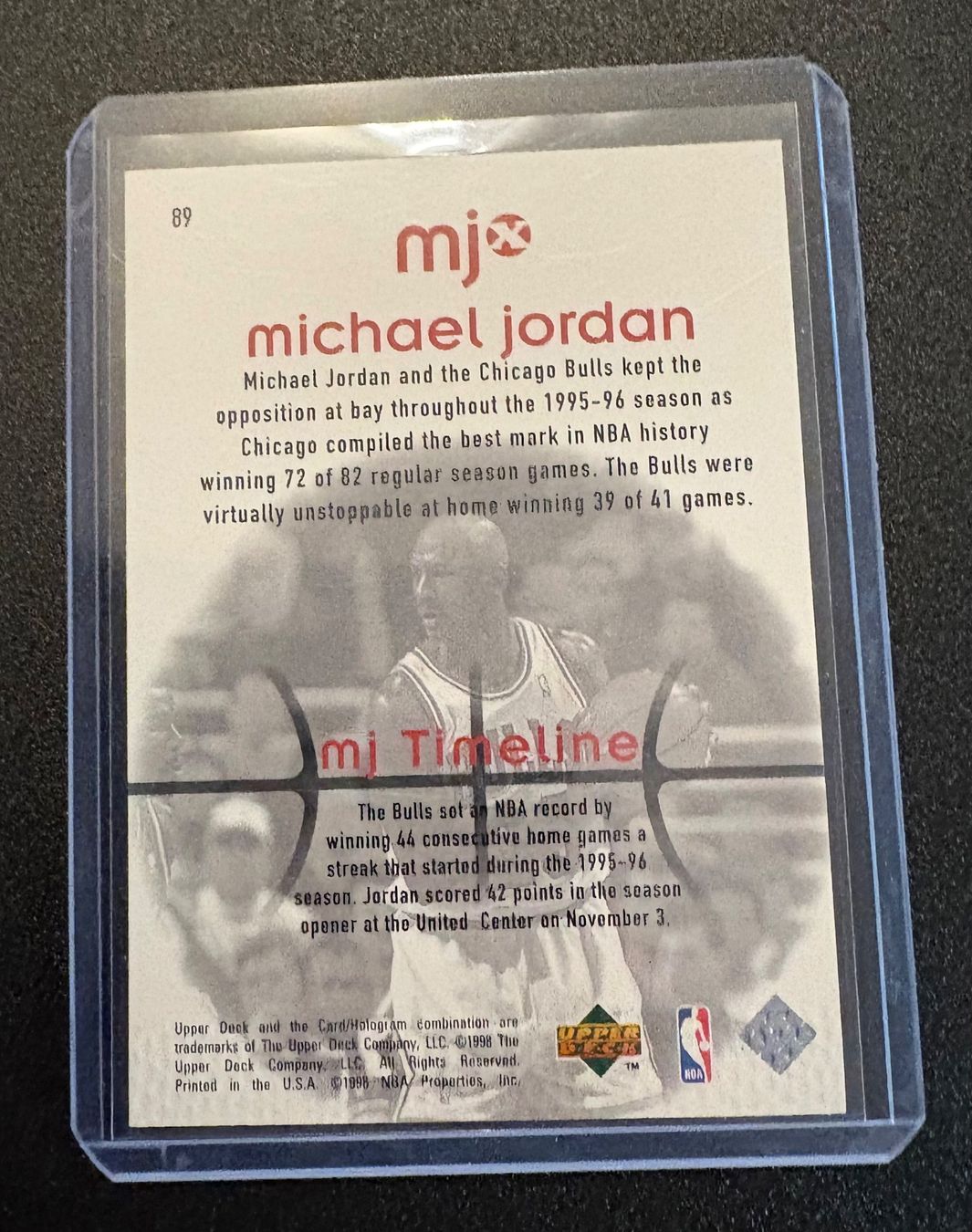 Nba Carte collezionabili: NBA Michael Jordan Upper Deck MJ Timeline Card – Nuovo (secondo la descrizione) da Muttenz venduto da joba23 1