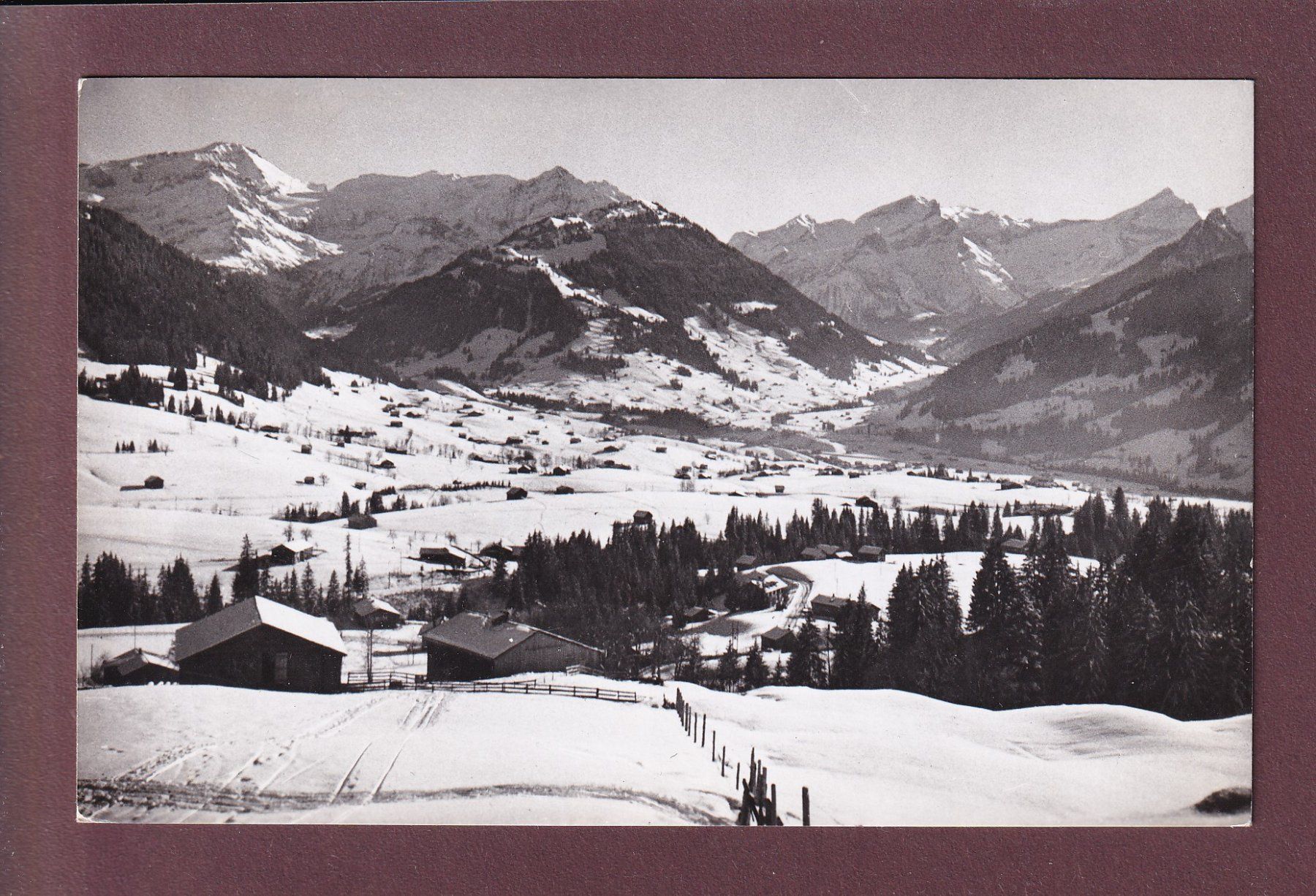 Cartoline postali: SCHÖNRIED - Wildhorn - Spitzhorn - 1956 – Usato da Pully venduto da nicecards