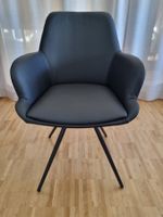 Stühle schwarz, Leder 4  Stück, neuwertig