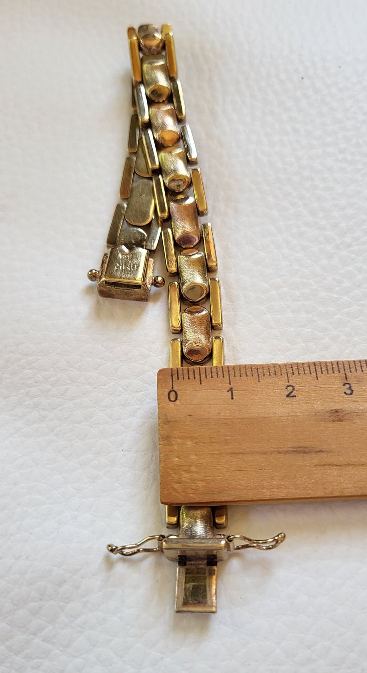 Bracciali & Braccialetti: Gold Massiv Bicolour Armband – Usato da Wald ZH venduto da Dasilver 2
