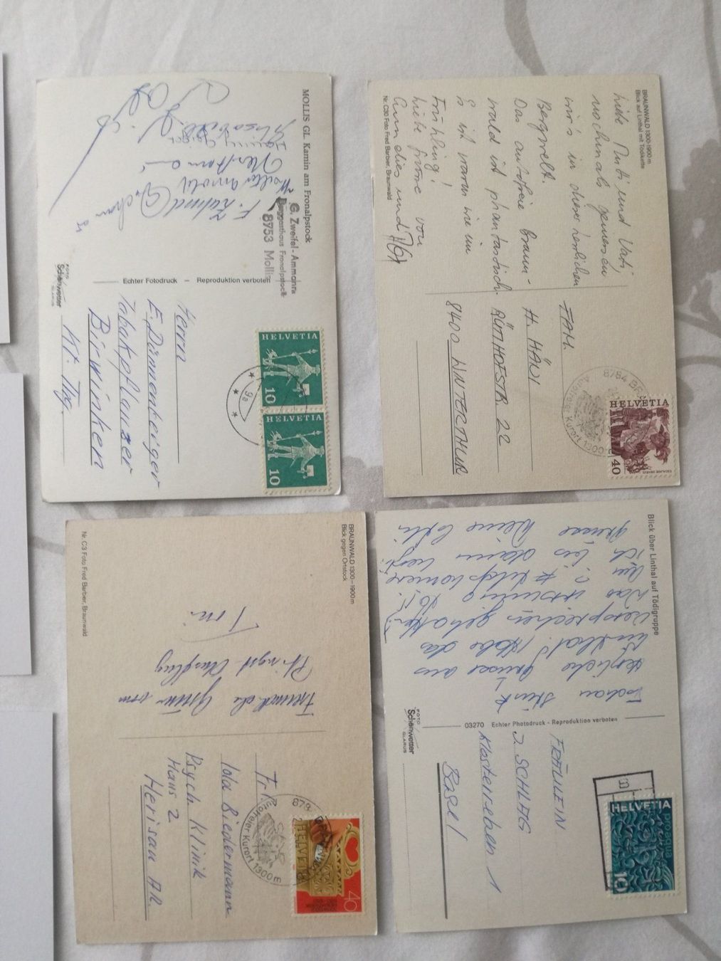 Cartoline postali: 10 AK Kanton Glarus – Usato da Zürich venduto da Tolima194 8