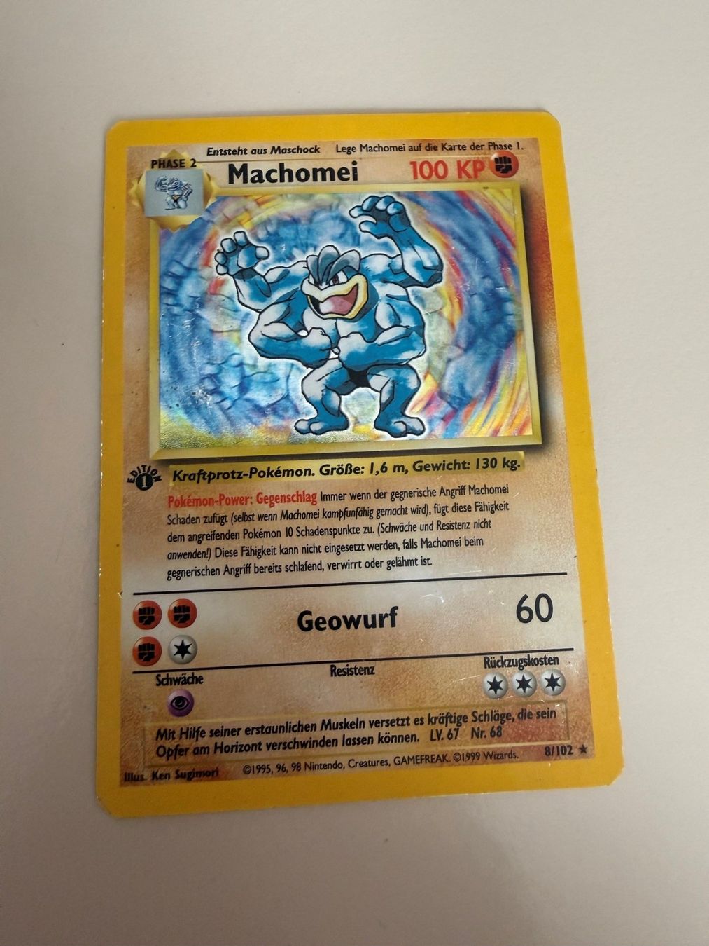 Pokémon Carte collezionabili: Pokemon Machomei Holo - 1st edition German – Usato da Chiggiogna venduto da TheLegend88