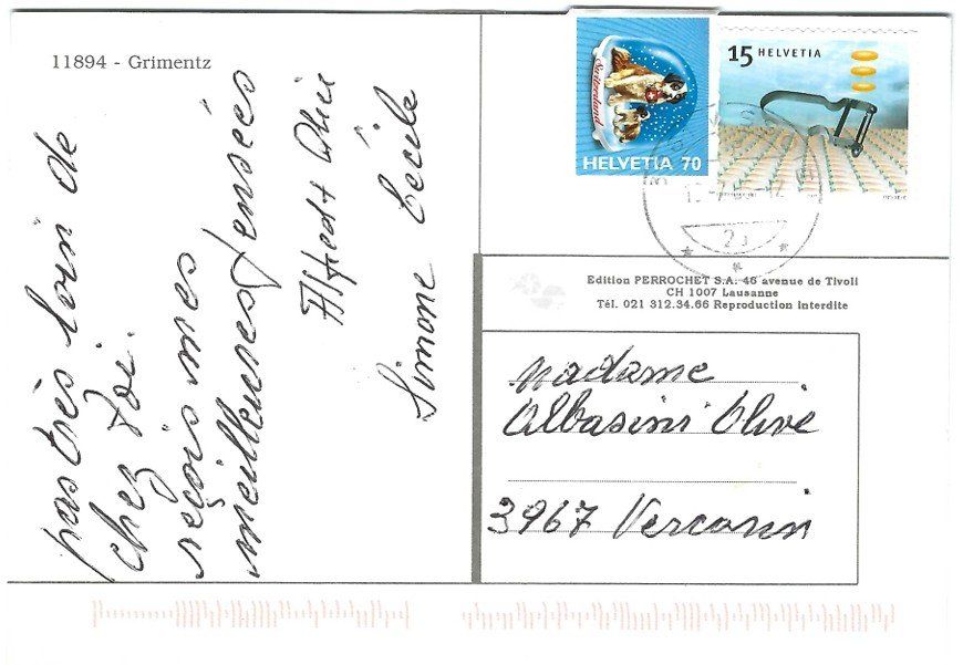 Cartoline postali: AK Grimentz VS, Top Zustand! – Usato da Rheinfelden venduto da wil_m7gh 1