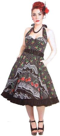 Hell Bunny Kleid Cherry *NEU* XS  Rockabilly