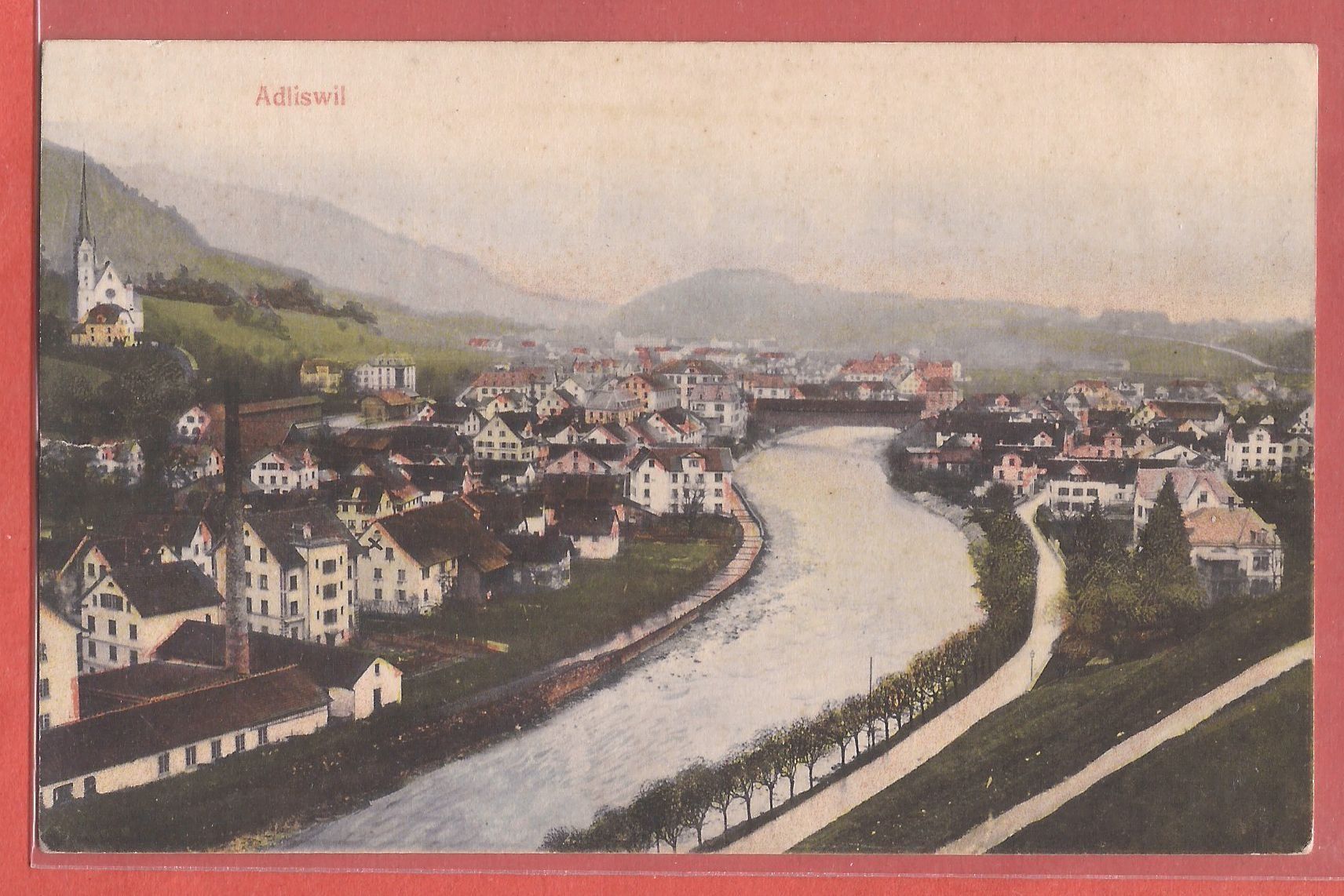 Cartoline postali: Adliswil - ca. 1915 - kleiner Riss – Usato da Fislisbach venduto da Porano