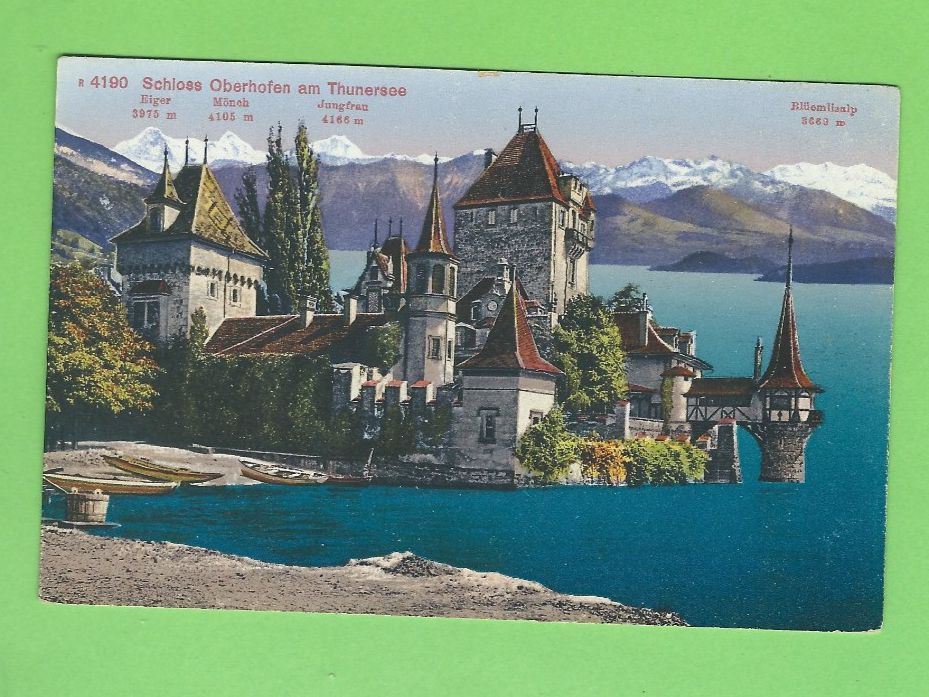 Cartoline postali: Schloss Oberhofen Thunersee – Usato da Zürich venduto da t24_de