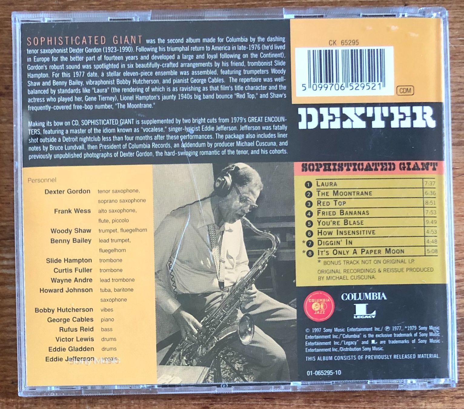 CDs: Dexter Gordon – Sophisticated Giant CD, Post Bop – Gebraucht aus Luzern von Schlafenicht00 1