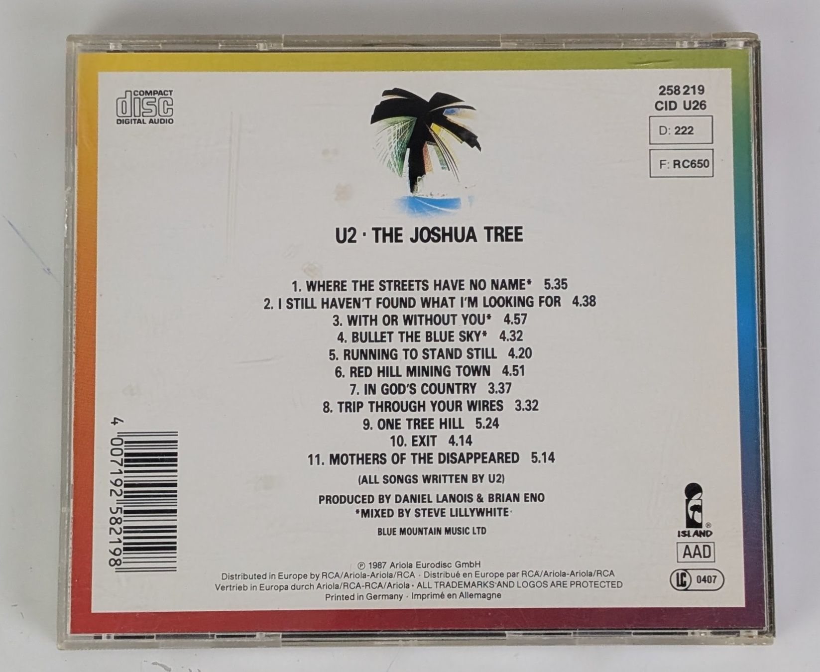 CD: U2 - The Joshua Tree - CD - Top – Usato da Zürich venduto da 1.Simon 1
