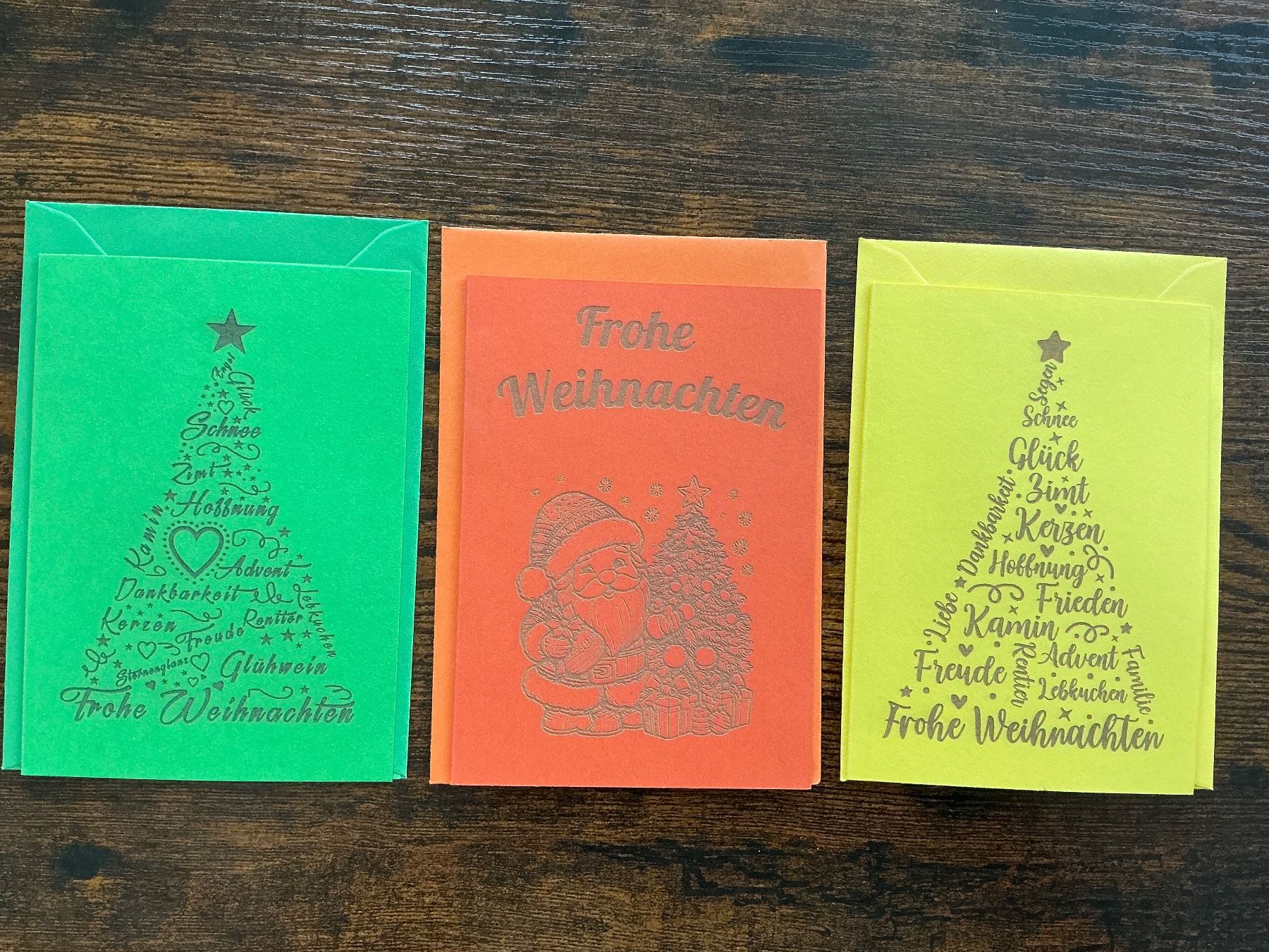 Karten: Weihnachtskarten Set 3-teilig mit Couvert – Neu (gemäss Beschreibung) aus langenthal von Wdumbo