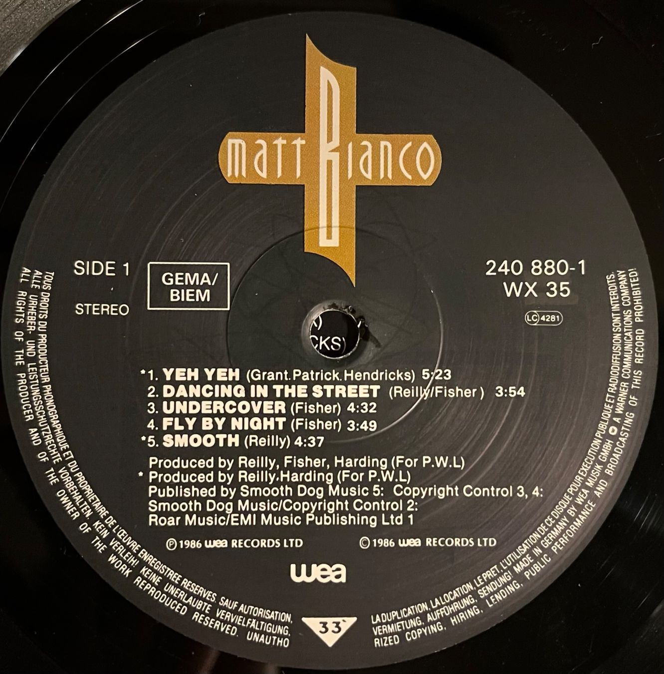 Schallplatten: MATT BIANCO - MATT BIANCO - 33 Tours – Gebraucht aus Bussigny von vinyl-pas-cher 2