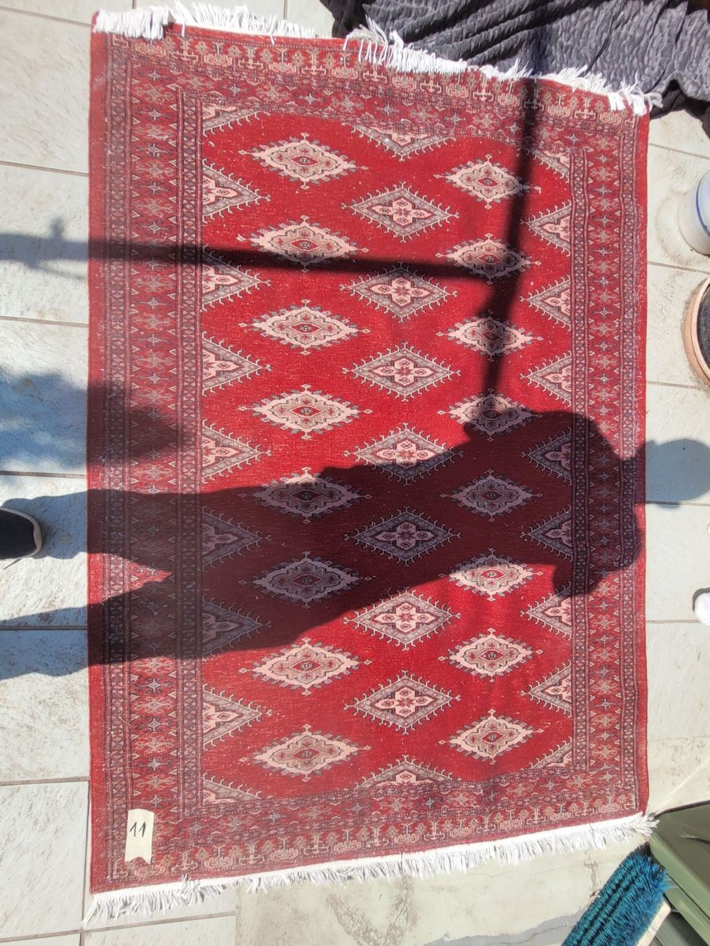 Tappeti: orientalischer Wollen Teppich rot, ca.127 x 178 cm – Usato da Rüschegg-Heubach venduto da Ofen111 1