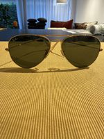 Sonnenbrille Ray-Ban Aviator Gold mit Etui gebraucht