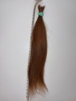 Echthaar Zopf 28–30 cm kupferbraun natural nicht gefärbt