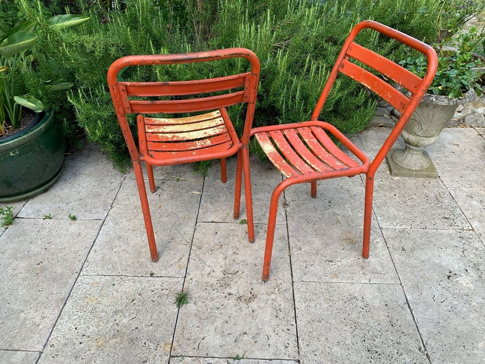 2 antike Gartenstühle aus Metall Kaufen auf Ricardo