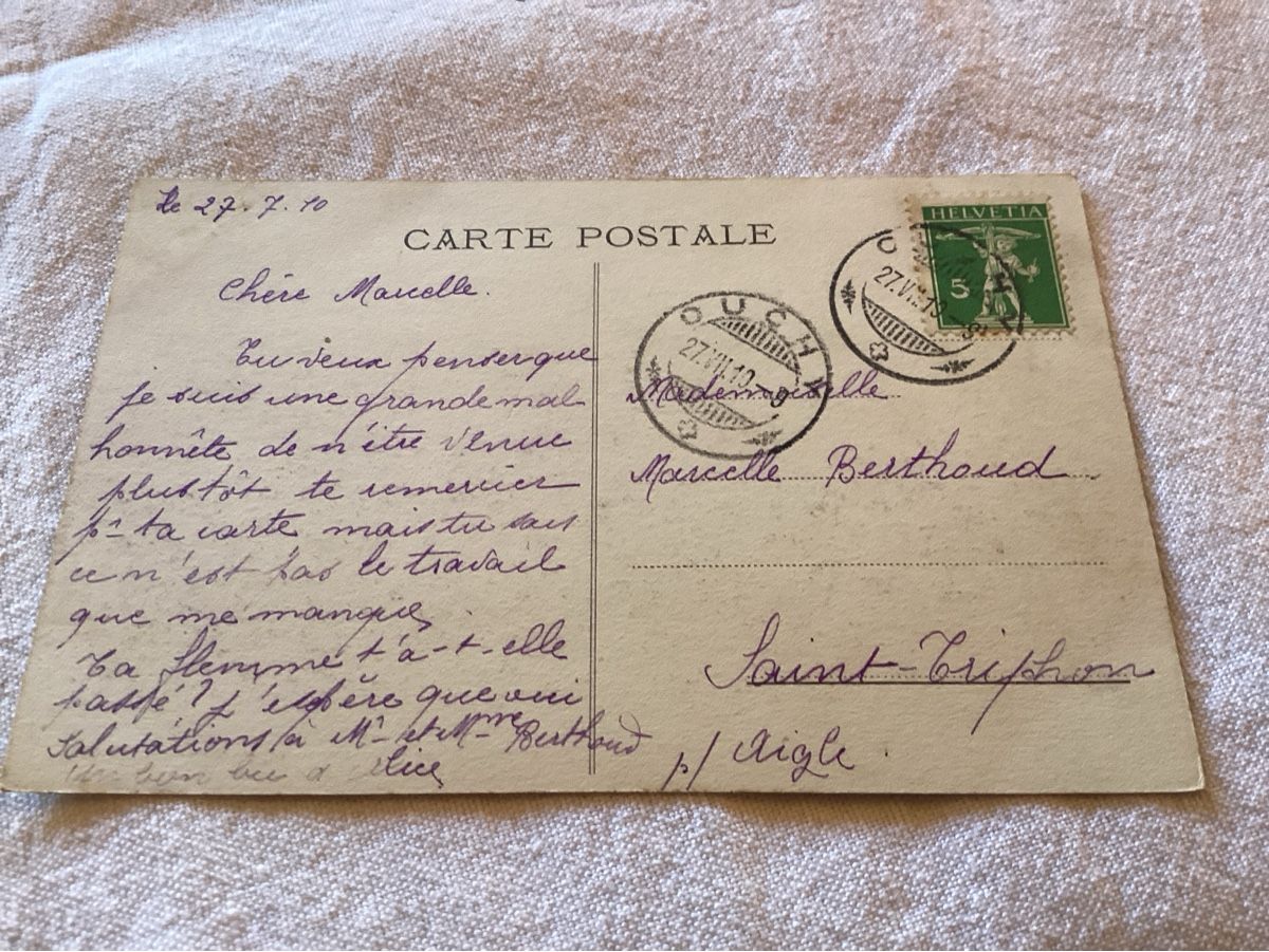 Cartoline postali: Crissier 1910 – Usato da Luc (Ayent) venduto da Rebouille 1