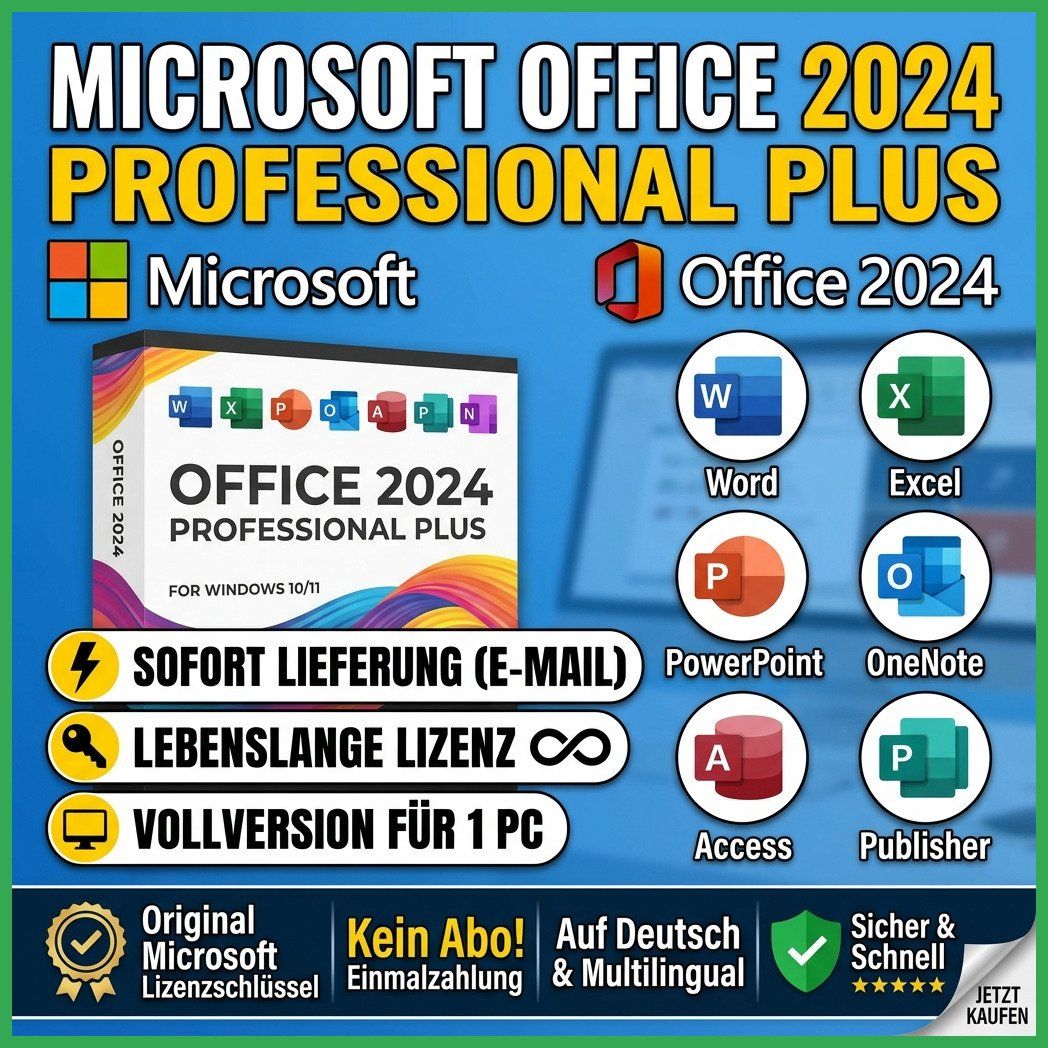 Microsoft Software: Office Professional Plus 2024 - Heute noch aktiv – Usato da Pieterlen venduto da LizenzDrache
