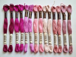 Anchor Vintage Palette Rosé – 14x Mouliné Baumwolle