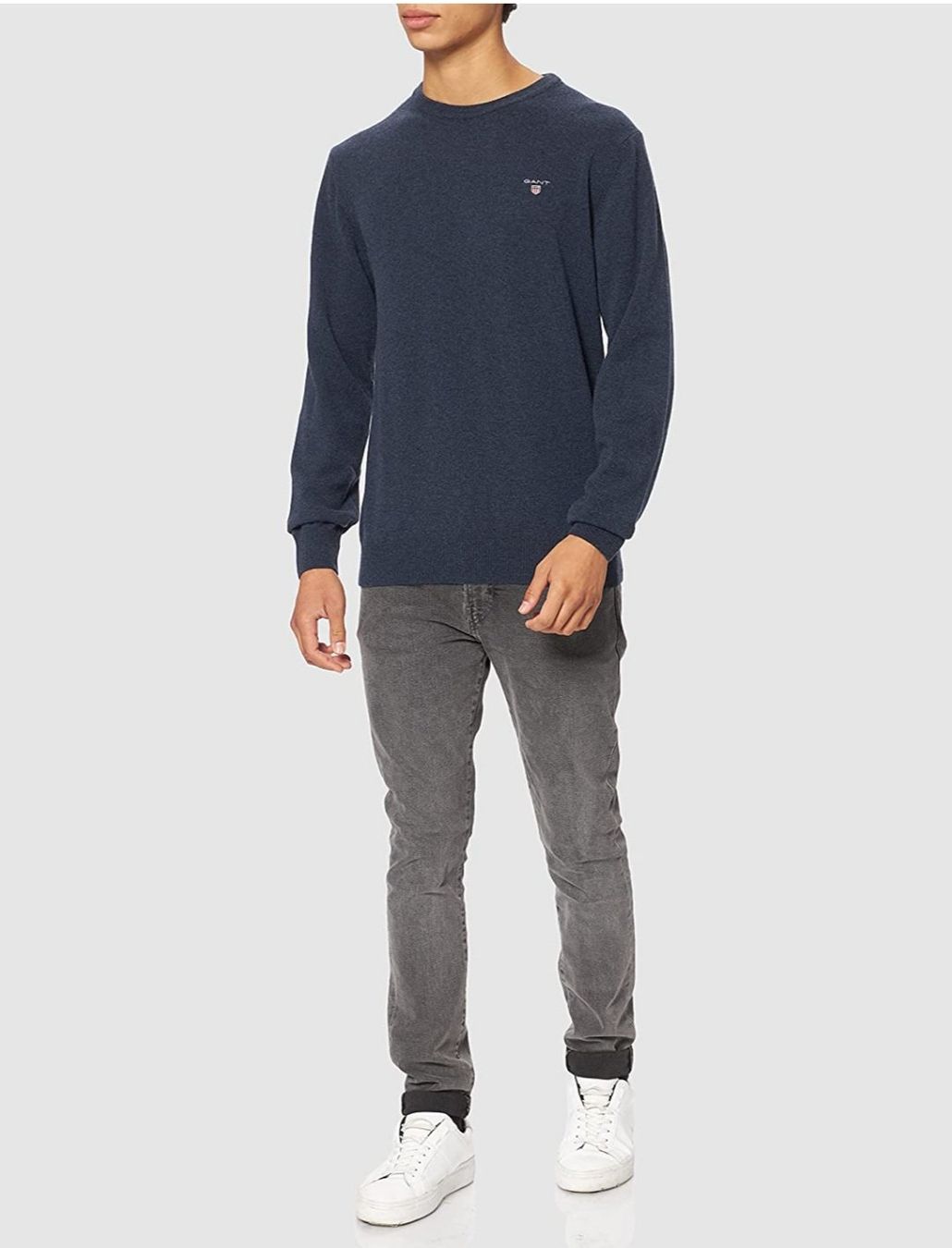 Gant Maglioni & Felpe: Gant Blue Lambswool Super Fine Jersey Pullover Gr. S – Usato da Kaiseraugst venduto da Amante85 1