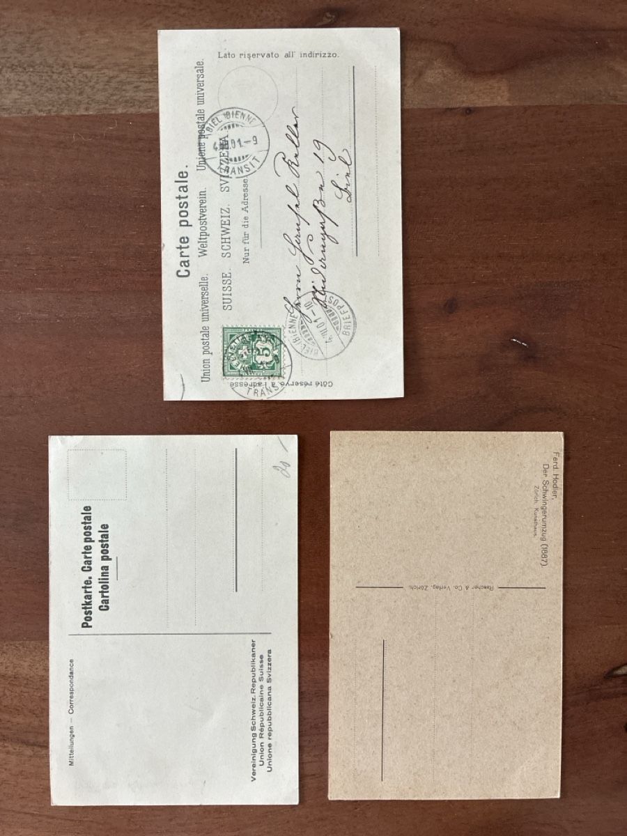 Cartoline postali: 6 Ansichtskarten Schweiz  – Usato da Oftringen venduto da Cla.vD.74 1