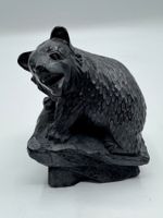 Schwarze Bären Skulptur, Vintage