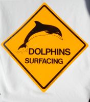 **GROSSES AUSTRALISCHES SCHILD "DOLPHINS SURFACING"**