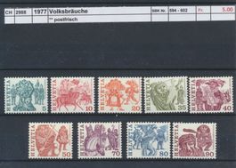 1977 "Volksbräuche", Viererblock, ET - Stempel