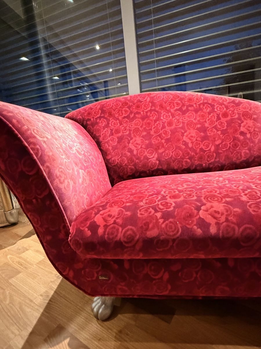 Bretz Divani: Bretz Vintage Design Sofa Set rot Rosenmuster-Set – Usato da Feldbrunnen venduto da jes_hry5 3