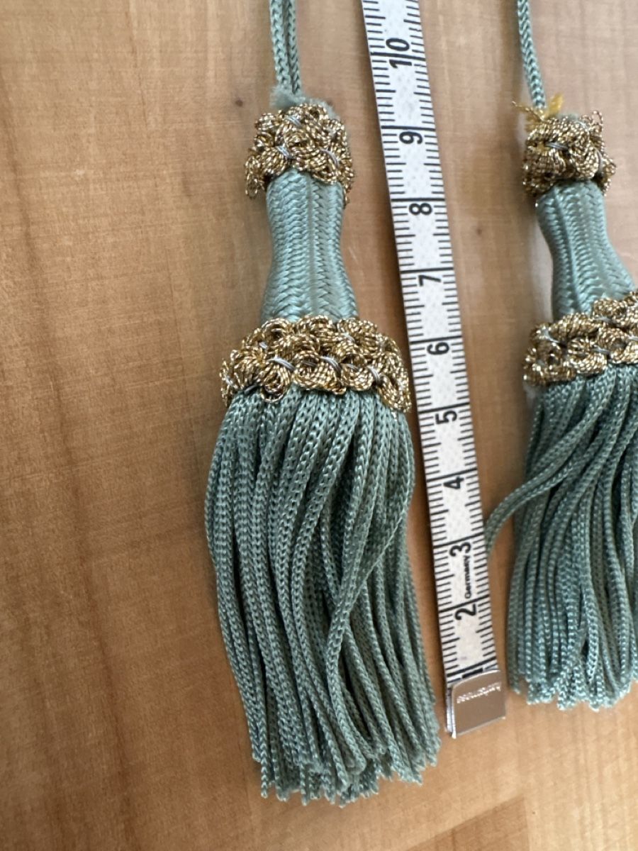 Tutte le decorazioni: 2 Quasten / grün gold – Usato da Rümlang venduto da SchumBru10 1