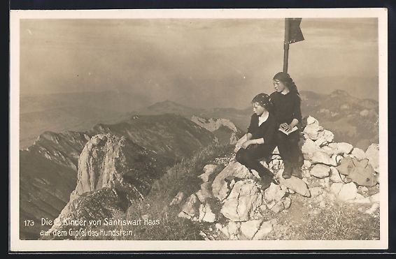 Cartoline postali: Säntis, 2 Kinder von Säntiswart Haas – Usato da Berlin venduto da bartko-reher