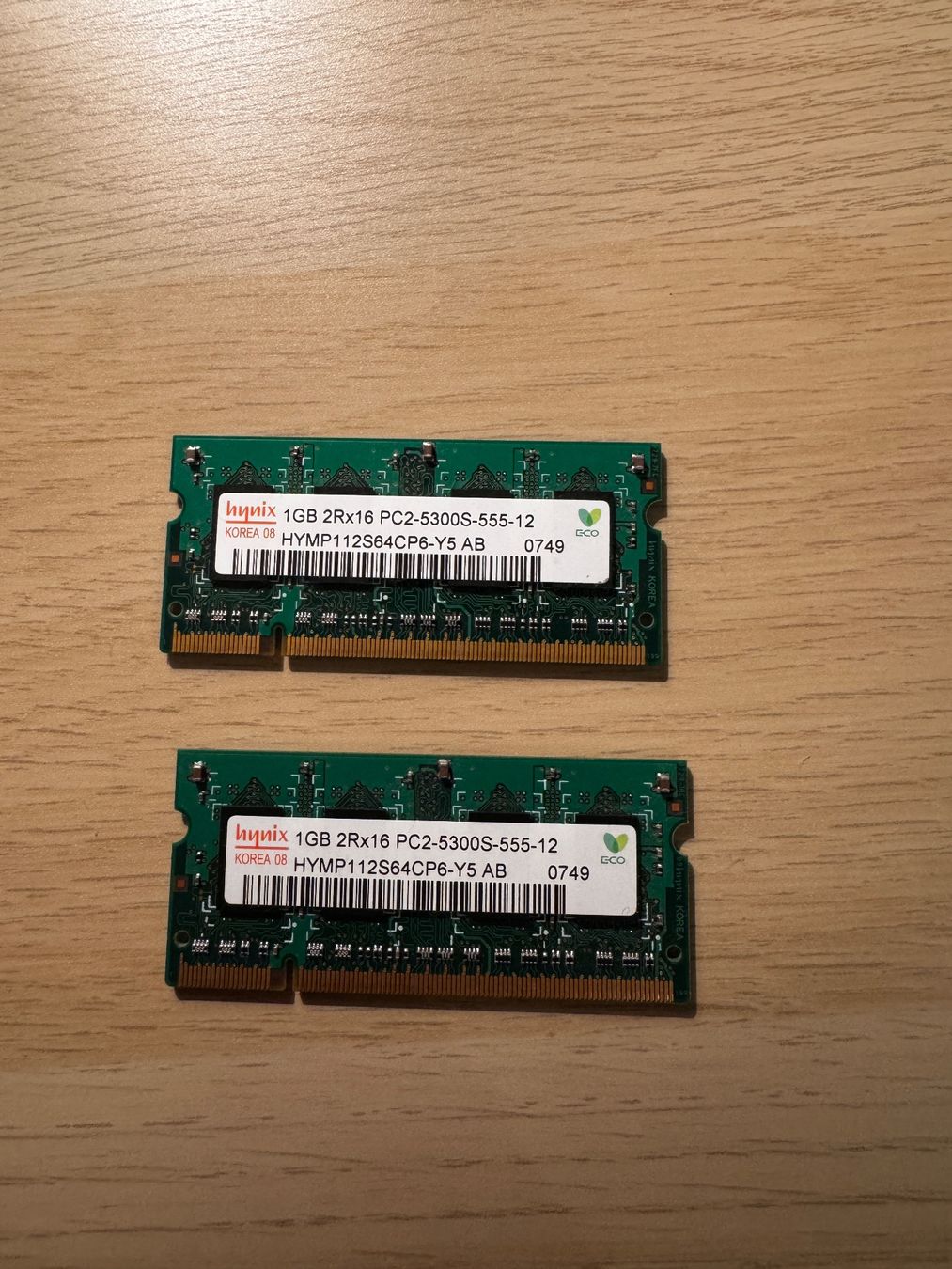 Mémoires / RAM: 2x 1GB RAM – D'occasion à Zürich par fresh0001