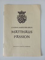 Bach, Matthäus-Passion - Textheft (Breitkopf & Härtel)