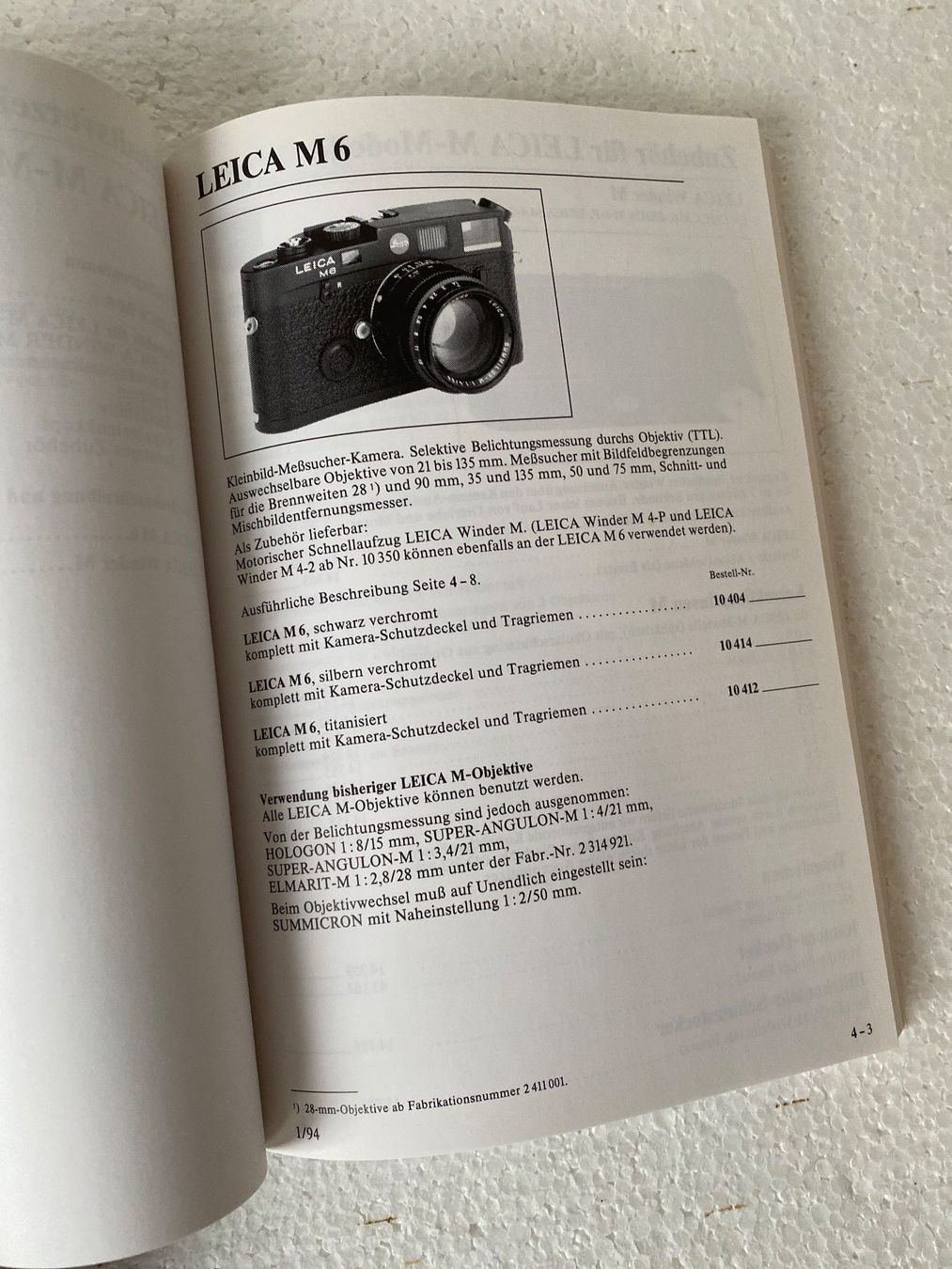 Leica Fotocamera: Handbuch des LEICA Systems – Usato da Schinznach-Dorf venduto da ducatidc 2