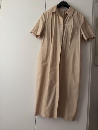 Kleid GERRY WEBER beige Grösse 38 kurzarm Hemdblusenkleid